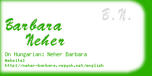 barbara neher business card